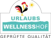 Qualitätszeichen Qualitätsgeprüfter UrlaubsWellnesshof des Bundesverbandes für Urlaub auf dem Bauernhof und Landtourismus in Deutschland e.V.